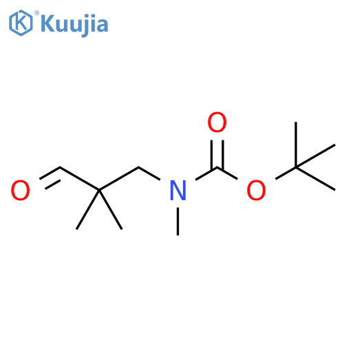 tert-butyl (2,2-dimethyl-3-oxopropyl)(methyl)carbamate structure