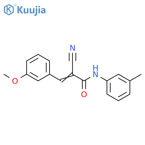 (2E)-2-cyano-3-(3-methoxyphenyl)-N-(3-methylphenyl)acrylamide structure