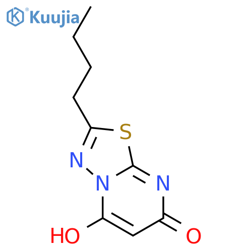 5H-1,3,4-Thiadiazolo[3,2-a]pyrimidin-5-one,2-butyl-7-hydroxy- structure
