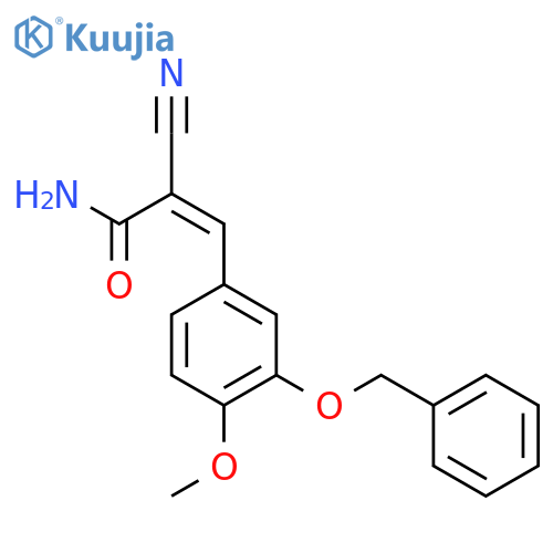 3-3-(benzyloxy)-4-methoxyphenyl-2-cyanoprop-2-enamide structure