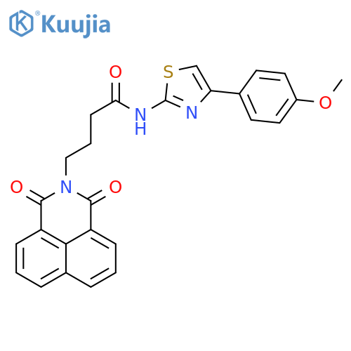 4-{2,4-dioxo-3-azatricyclo7.3.1.0^{5,13}trideca-1(13),5,7,9,11-pentaen-3-yl}-N-4-(4-methoxyphenyl)-1,3-thiazol-2-ylbutanamide structure