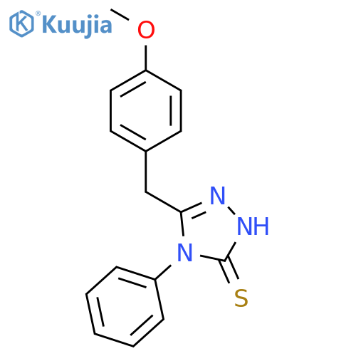 5-(4-methoxybenzyl)-4-phenyl-4H-1,2,4-triazole-3-thiol structure