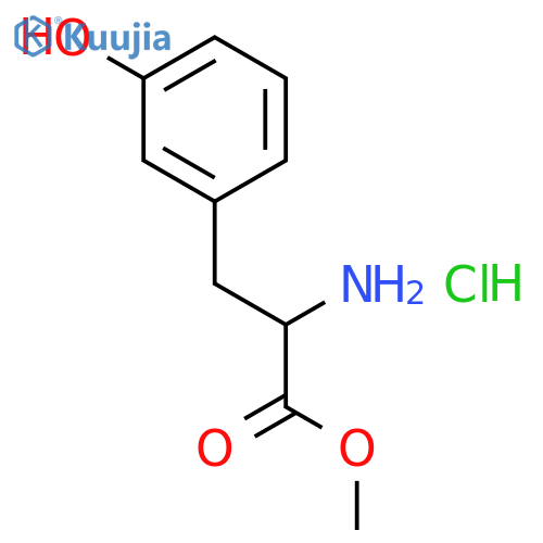 (S)-Methyl 2-amino-3-(3-hydroxyphenyl)propanoate hydrochloride structure