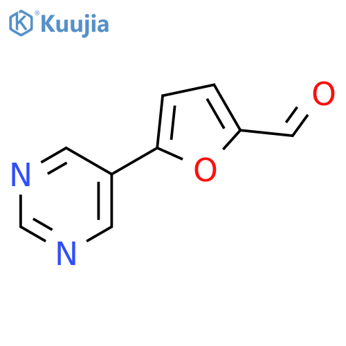 2-Furancarboxaldehyde, 5-(5-pyrimidinyl)- structure