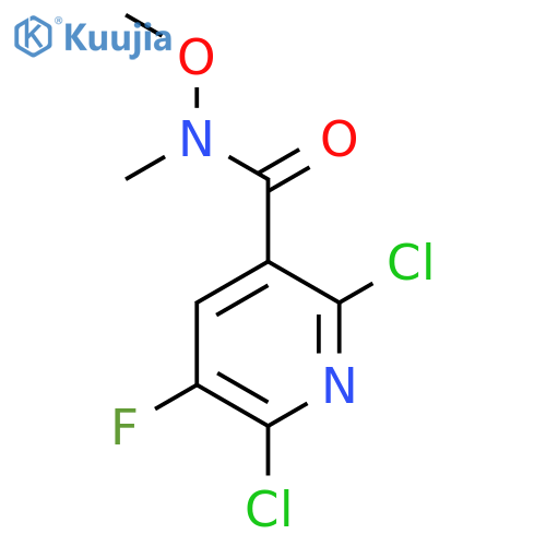 2,6-dichloro-5-fluoro-N-methoxy-N-methylpyridine-3-carboxamide structure