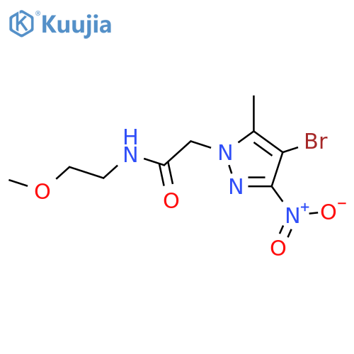 2-(4-Bromo-5-methyl-3-nitro-pyrazol-1-yl)-N-(2-methoxy-ethyl)-acetamide structure
