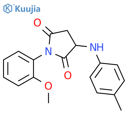 1-(2-methoxyphenyl)-3-(4-methylphenyl)aminopyrrolidine-2,5-dione structure