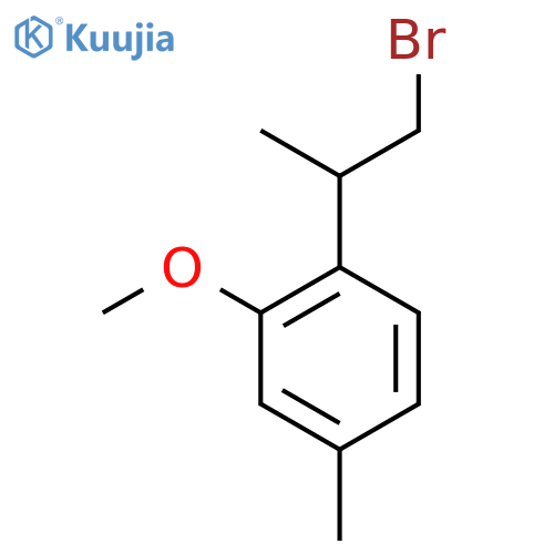 1-(1-Bromopropan-2-yl)-2-methoxy-4-methylbenzene structure