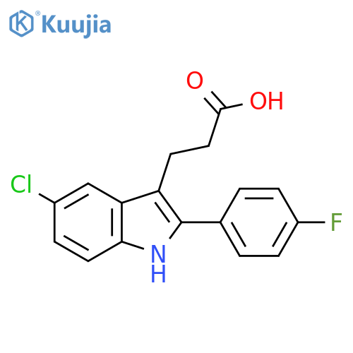 1H-Indole-3-propanoic acid, 5-chloro-2-(4-fluorophenyl)- structure