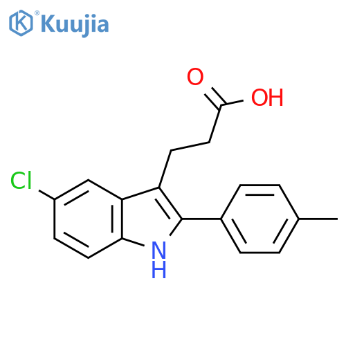 1H-Indole-3-propanoic acid, 5-chloro-2-(4-methylphenyl)- structure