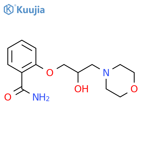 2-[2-hydroxy-3-(morpholin-4-yl)propoxy]benzamide structure