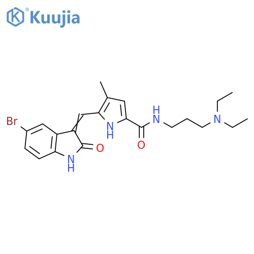 1H-Pyrrole-2-carboxamide,5-[(5-bromo-1,2-dihydro-2-oxo-3H-indol-3-ylidene)methyl]-N-[3-(diethylamino)propyl]-4-methyl- structure