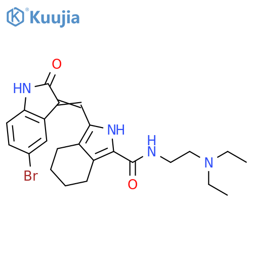 2H-Isoindole-1-carboxamide,3-[(5-bromo-1,2-dihydro-2-oxo-3H-indol-3-ylidene)methyl]-N-[2-(diethylamino)ethyl]-4,5,6,7-tetrahydro- structure