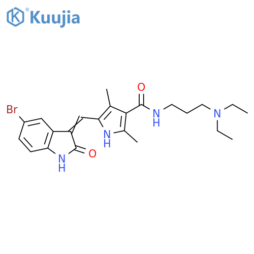 1H-Pyrrole-3-carboxamide,5-[(5-bromo-1,2-dihydro-2-oxo-3H-indol-3-ylidene)methyl]-N-[3-(diethylamino)propyl]-2,4-dimethyl- structure