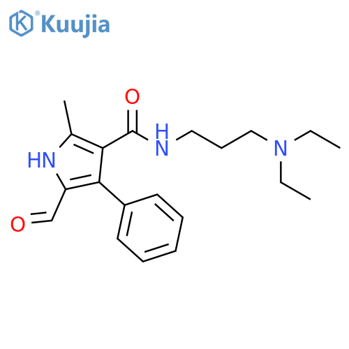 1H-Pyrrole-3-carboxamide,N-[3-(diethylamino)propyl]-5-formyl-2-methyl-4-phenyl- structure