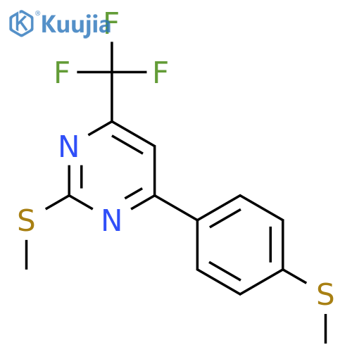 Pyrimidine, 2-(methylthio)-4-[4-(methylthio)phenyl]-6-(trifluoromethyl)- structure