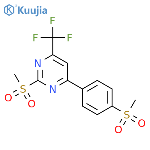 Pyrimidine,2-(methylsulfonyl)-4-[4-(methylsulfonyl)phenyl]-6-(trifluoromethyl)- structure