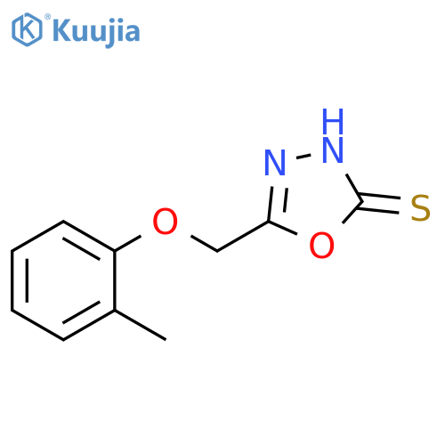 1,3,4-Oxadiazole-2(3H)-thione, 5-[(2-methylphenoxy)methyl]- structure