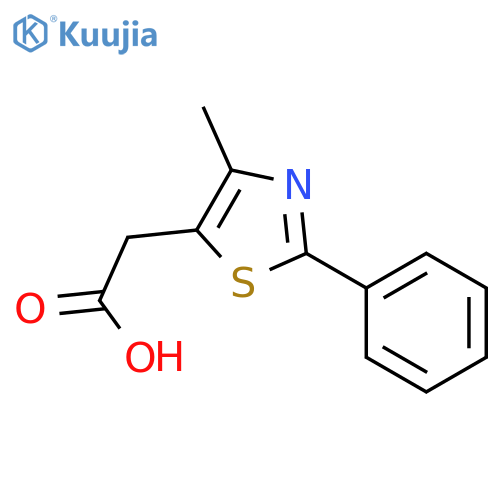 2-(4-methyl-2-phenyl-1,3-thiazol-5-yl)acetic Acid structure