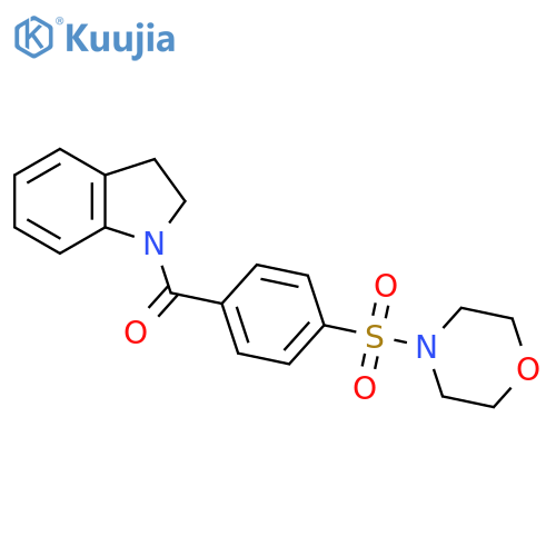 1-4-(morpholine-4-sulfonyl)benzoyl-2,3-dihydro-1H-indole structure