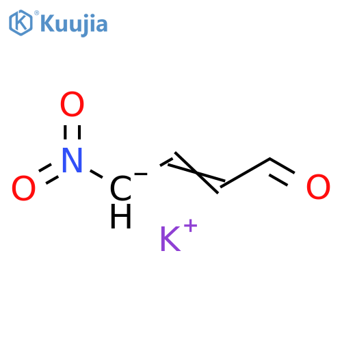 2-Butenal, 4-nitro-, ion(1-), potassium structure