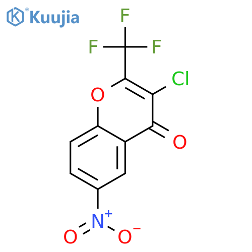 4H-1-Benzopyran-4-one, 3-chloro-6-nitro-2-(trifluoromethyl)- structure