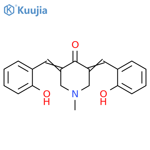 4-Piperidinone, 3,5-bis[(2-hydroxyphenyl)methylene]-1-methyl- structure