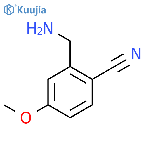 Benzonitrile, 2-(aminomethyl)-4-methoxy- structure