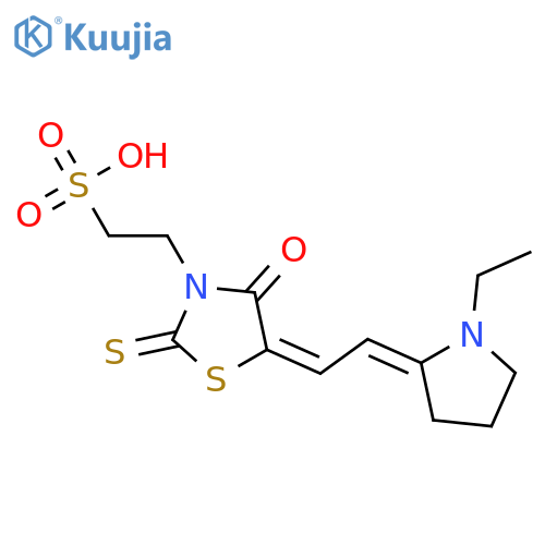 3-Thiazolidineethanesulfonicacid, 5-[2-(1-ethyl-2-pyrrolidinylidene)ethylidene]-4-oxo-2-thioxo- structure