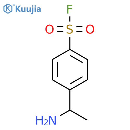 4-(1-aminoethyl)benzene-1-sulfonyl fluoride structure