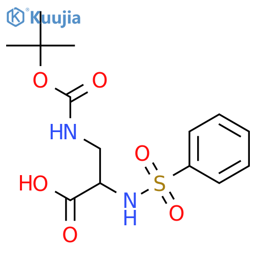 (2S)-2-benzenesulfonamido-3-{(tert-butoxy)carbonylamino}propanoic acid structure