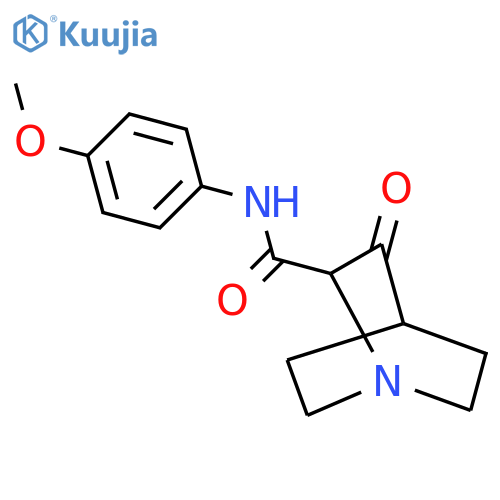 N-(4-Methoxyphenyl)-3-oxo-1-azabicyclo[2.2.2]octane-2-carboxamide structure
