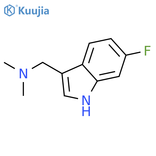 [(6-fluoro-1H-indol-3-yl)methyl]dimethylamine structure