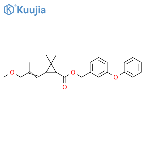Cyclopropanecarboxylic acid,3-(3-methoxy-2-methyl-1-propenyl)-2,2-dimethyl-,(3-phenoxyphenyl)methyl ester structure