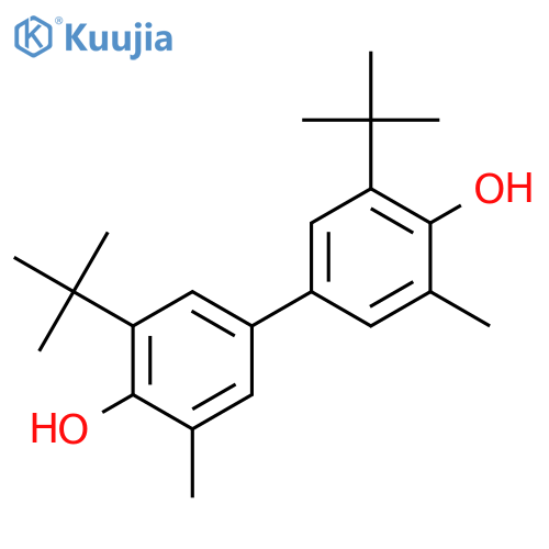 3,3'-di-tert-butyl-5,5'-dimethylbiphenyl-4,4'-diol structure