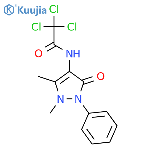 Acetamide,2,2,2-trichloro-N-(2,3-dihydro-1,5-dimethyl-3-oxo-2-phenyl-1H-pyrazol-4-yl)- structure