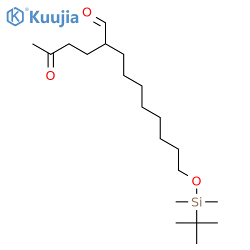 Decanal, 10-[[(1,1-dimethylethyl)dimethylsilyl]oxy]-2-(3-oxobutyl)- structure