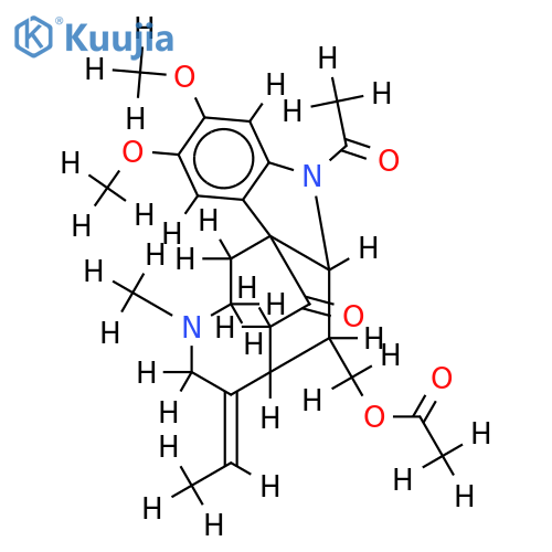 17-acetoxy-1-acetyl-10,11-dimethoxy-4-methyl-3,4-seco-cur-19-en-3-one structure