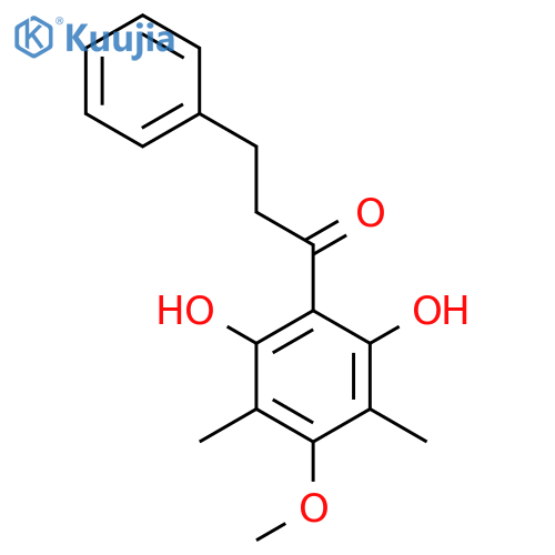 1-Propanone,1-(2,6-dihydroxy-4-methoxy-3,5-dimethylphenyl)-3-phenyl- structure