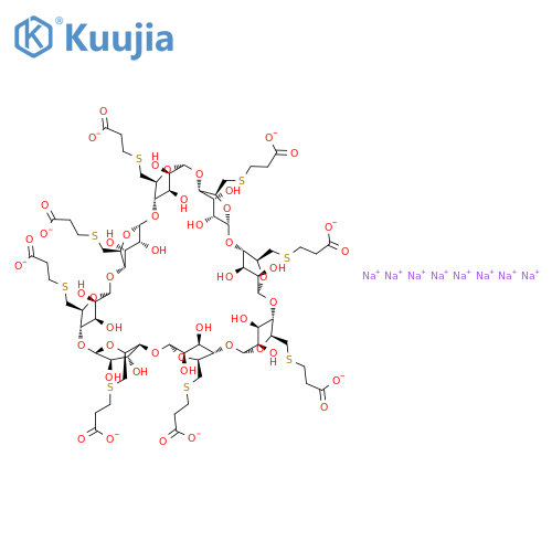 6A,6B,6C,6D,6E,6F,6G,6H-octakis-S-(2-carboxyethyl)-6A,6B,6C,6D,6E,6F,6G,6H-octathio-γ-Cyclodextrin structure