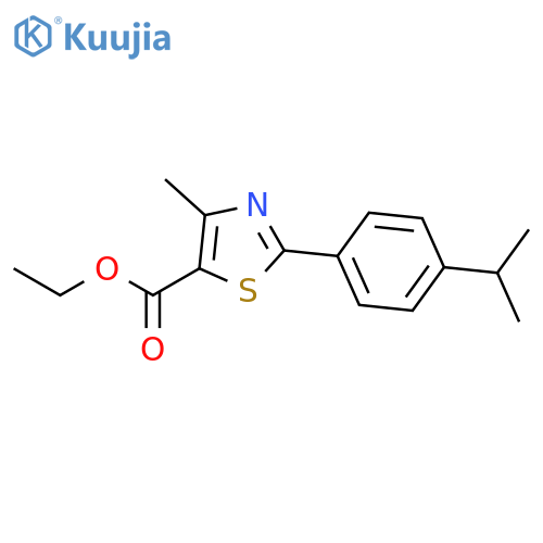 Ethyl 2-(4-isopropylphenyl)-4-methylthiazole-5-carboxylate structure