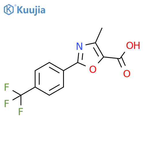 4-methyl-2-(4-(trifluoromethyl)phenyl)oxazole-5-carboxylic acid structure