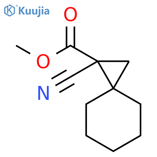 Spiro[2.5]octane-1-carboxylic acid, 1-cyano-, methyl ester structure