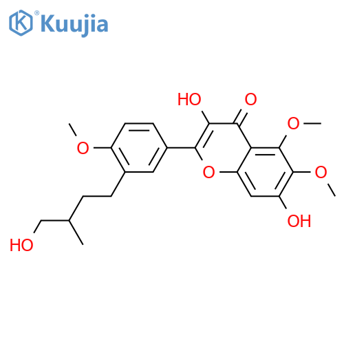3,7-Dihydroxy-2-[3-(4-hydroxy-3-methylbutyl)-4-methoxyphenyl]-5,6-dimethoxy-4H-1-benzopyran-4-one structure