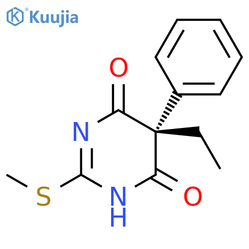 4,6(1H,5H)-Pyrimidinedione, 5-ethyl-2-(methylthio)-5-phenyl-, (5R)- structure