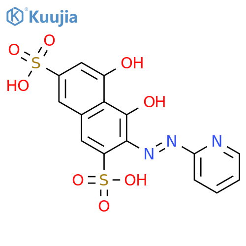 2,7-NAPHTHALENEDISULFONIC ACID, 4,5-DIHYDROXY-3-(2-PYRIDINYLAZO)- structure