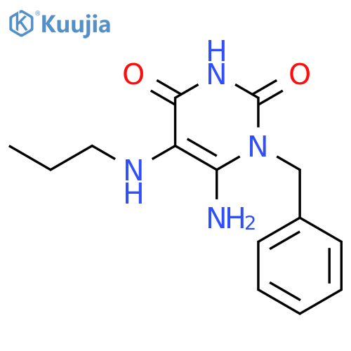 6-Amino-1-benzyl-5-(propylamino)-1,2,3,4-tetrahydropyrimidine-2,4-dione structure