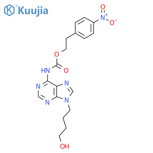Carbamic acid, [9-(4-hydroxybutyl)-9H-purin-6-yl]-, 2-(4-nitrophenyl)ethylester structure