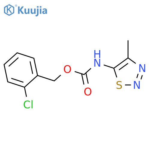 Carbamic acid,(4-methyl-1,2,3-thiadiazol-5-yl)-, (2-chlorophenyl)methyl ester (9CI) structure