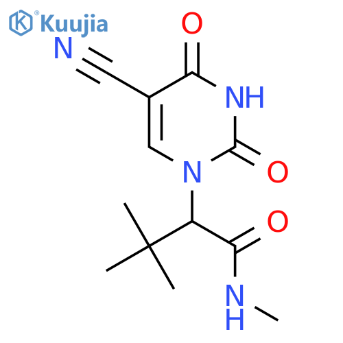 2-[5-Cyano-2,4-dioxo-3,4-dihydro-1(2H)-pyrimidinyl]-N,3,3-trimethylbutanamide structure